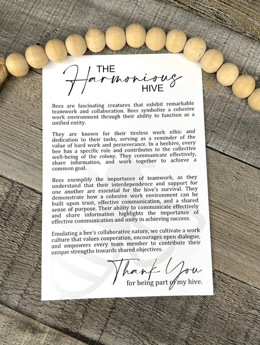 Bee Story Ornament: Harmonious Hive