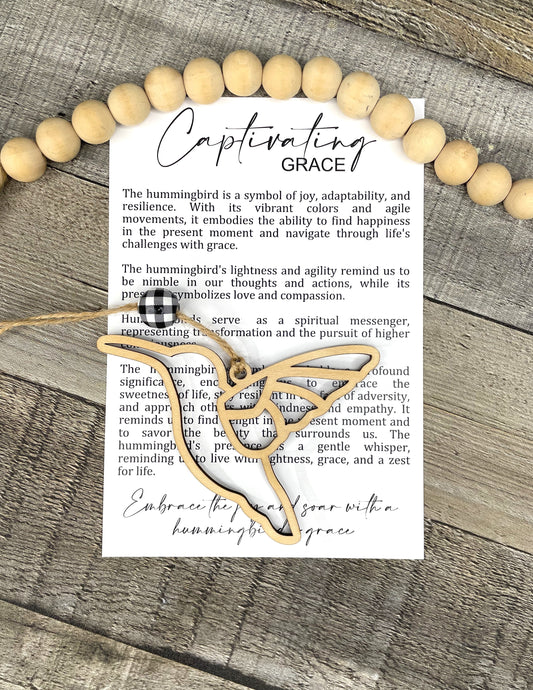 Hummingbird Story Ornament: Captivating Grace