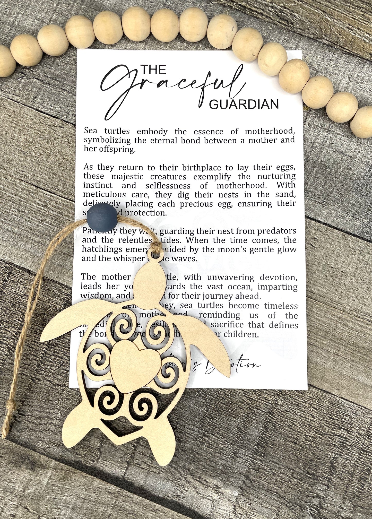 Turtle Story Ornament: The Graceful Guardian