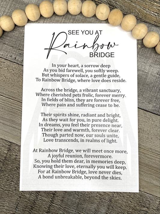 Rainbow Bridge Story Ornament