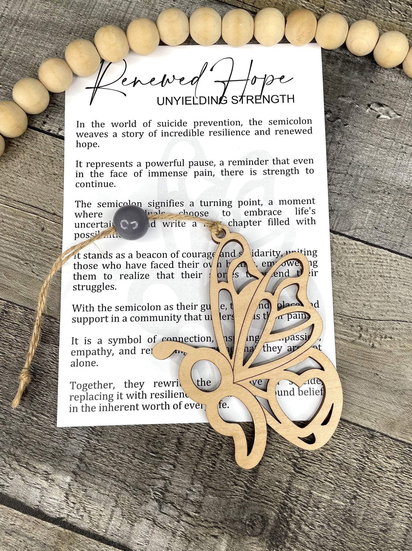 Semicolon Story Ornament: Renewed Hope