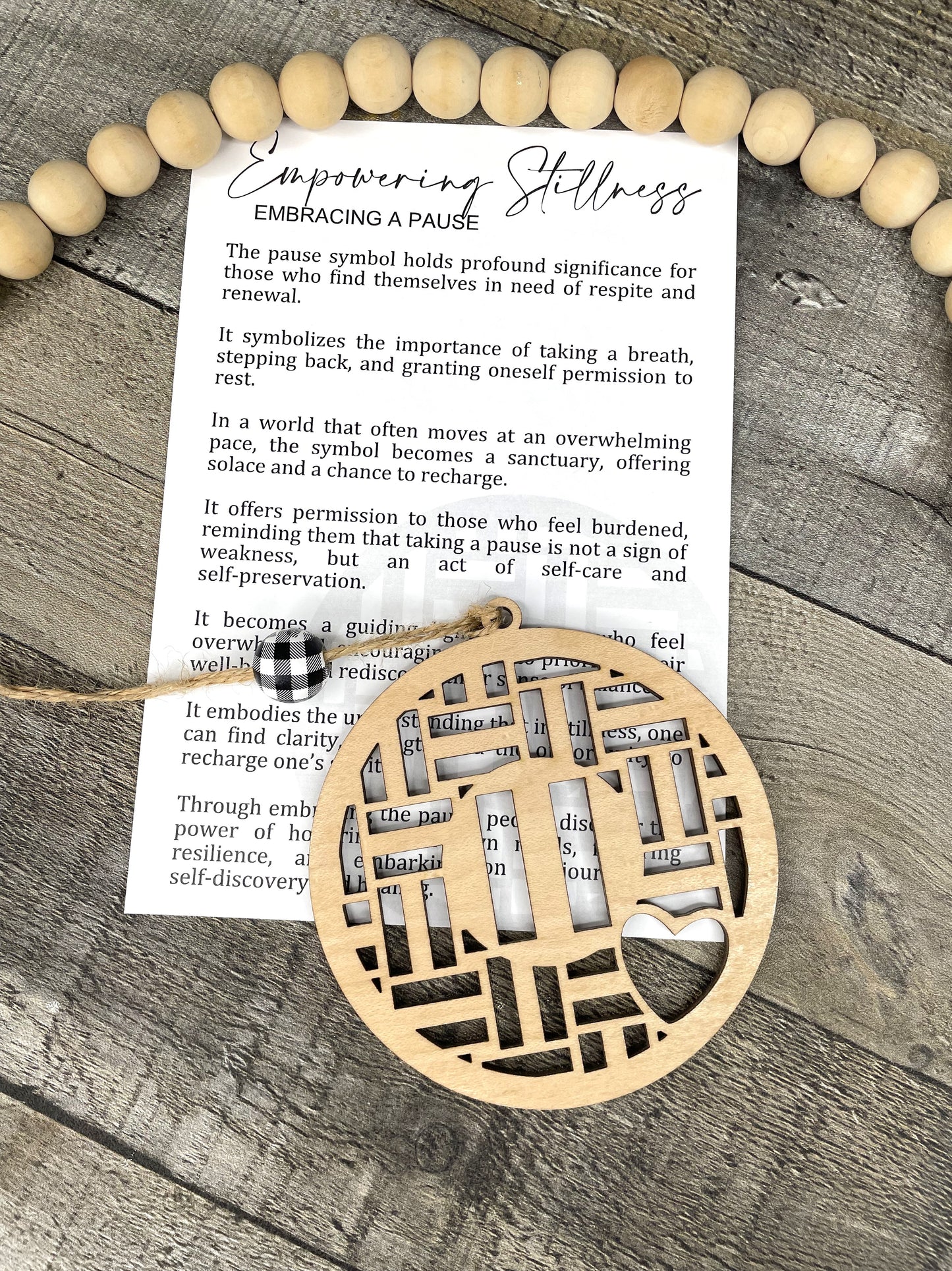 Pause Story Ornament: Empowering Stillness