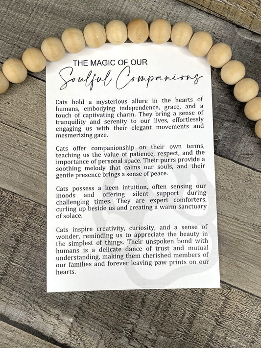 Cat Story Ornament: Soulful Companions