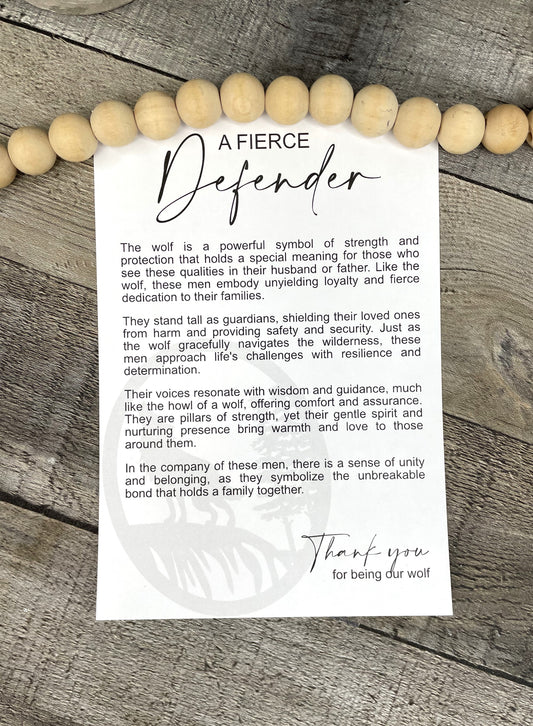 Wolf Story Ornament: A Fierce Defender