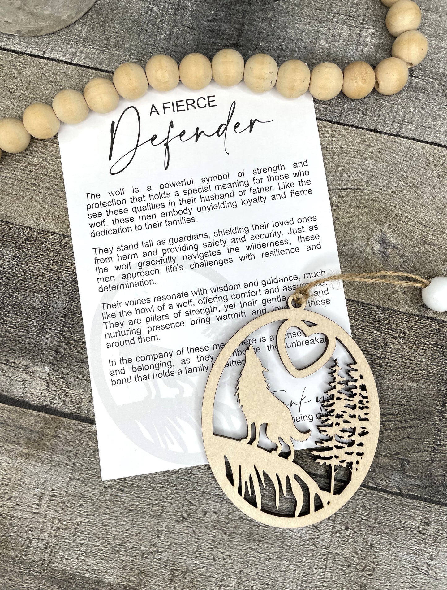 Wolf Story Ornament: A Fierce Defender