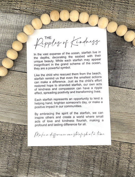 Starfish Story Ornament: Ripples of Kindness