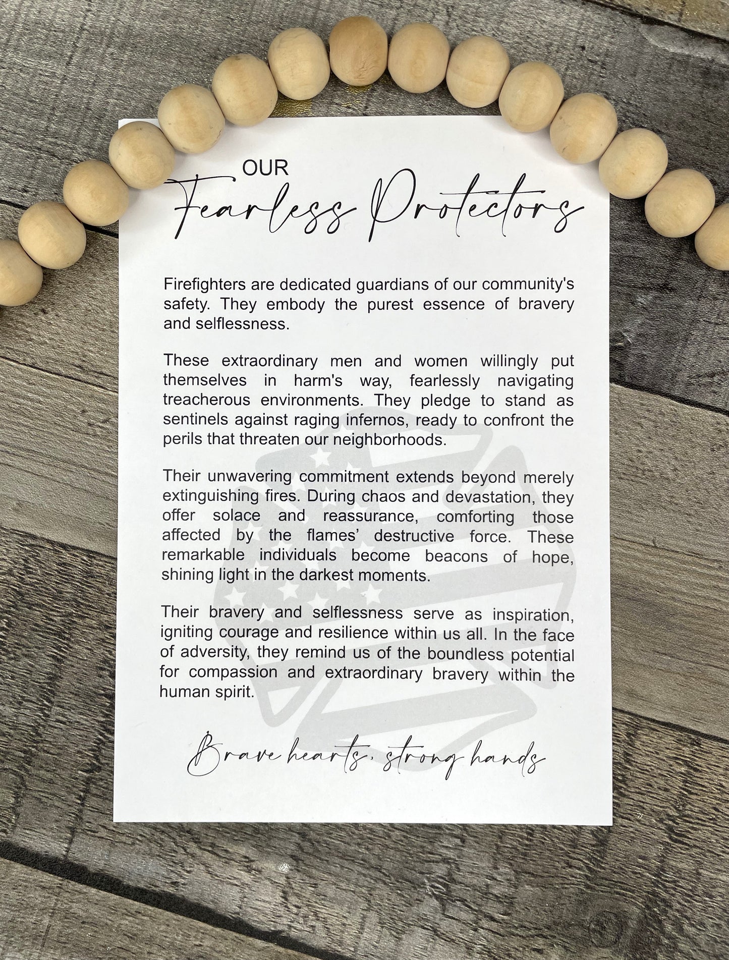 Firefighter Story Ornament: Our Fearless Protectors