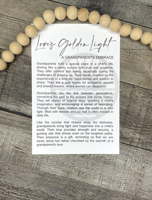 Grandparent Story Ornament: Love's Golden Light