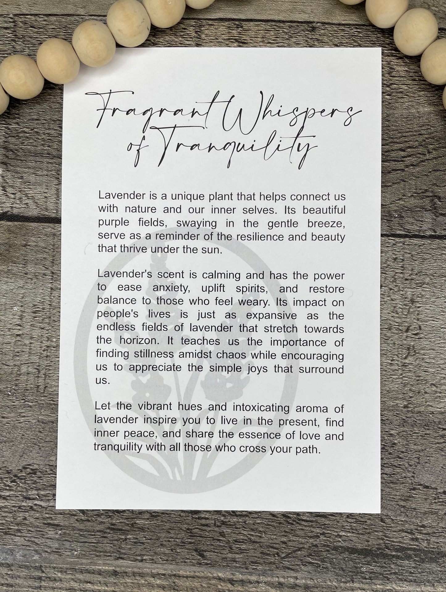 Lavender Story Ornament: Fragrant Whispers of Tranquility