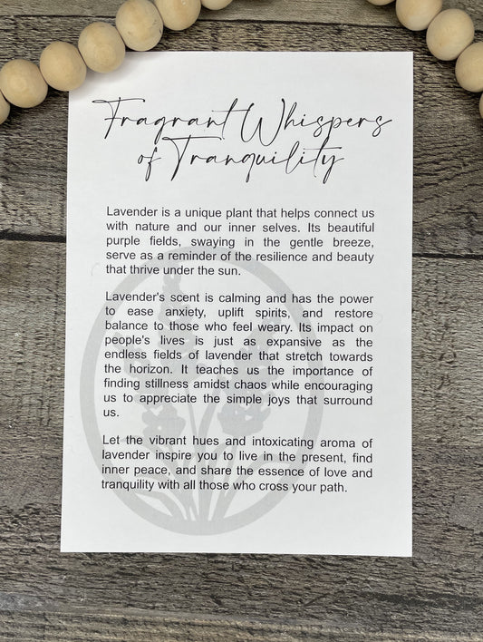 Lavender Story Ornament: Fragrant Whispers of Tranquility