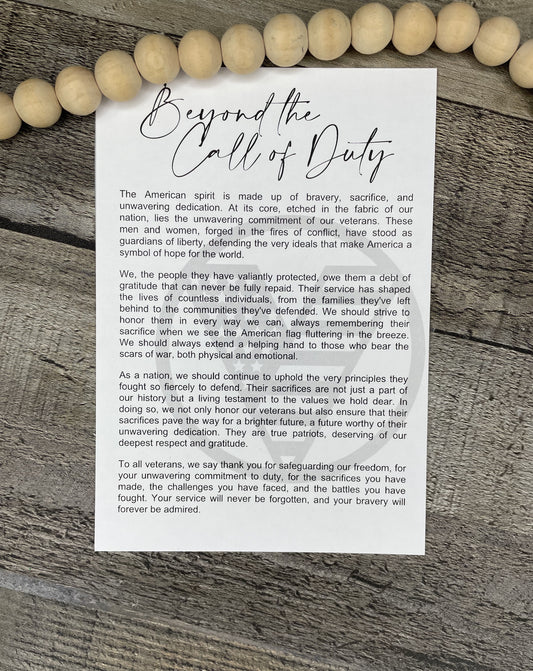 Veteran Story Ornament: Beyond The Call Of Duty