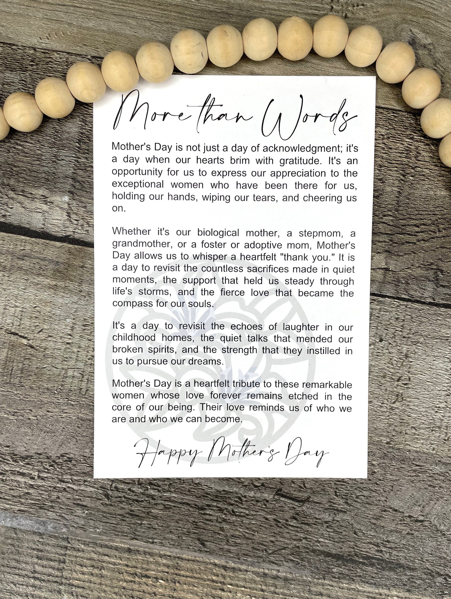 Mother's Day Story Ornament: More Than Words