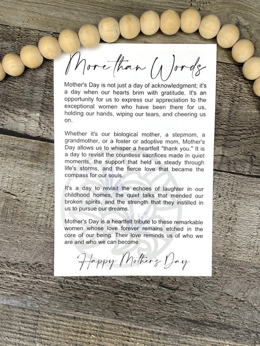 Mother's Day Story Ornament: More Than Words