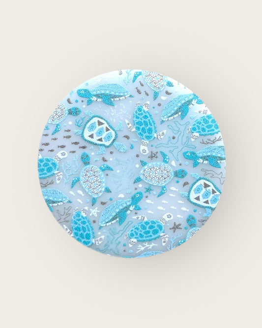 Turquoise Turtles Badge Reel