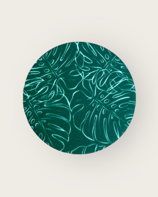 Green Monstera Badge Reel