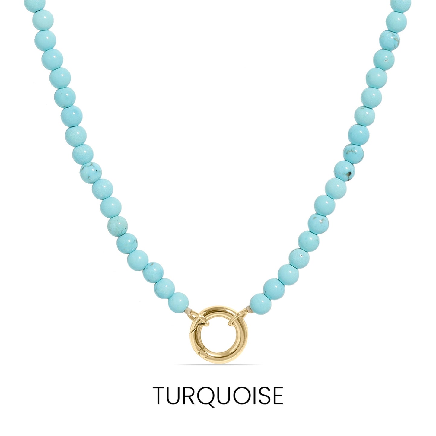 Stone Charm Keeper Necklace