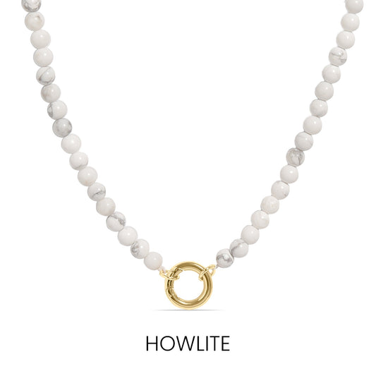 Stone Charm Keeper Necklace