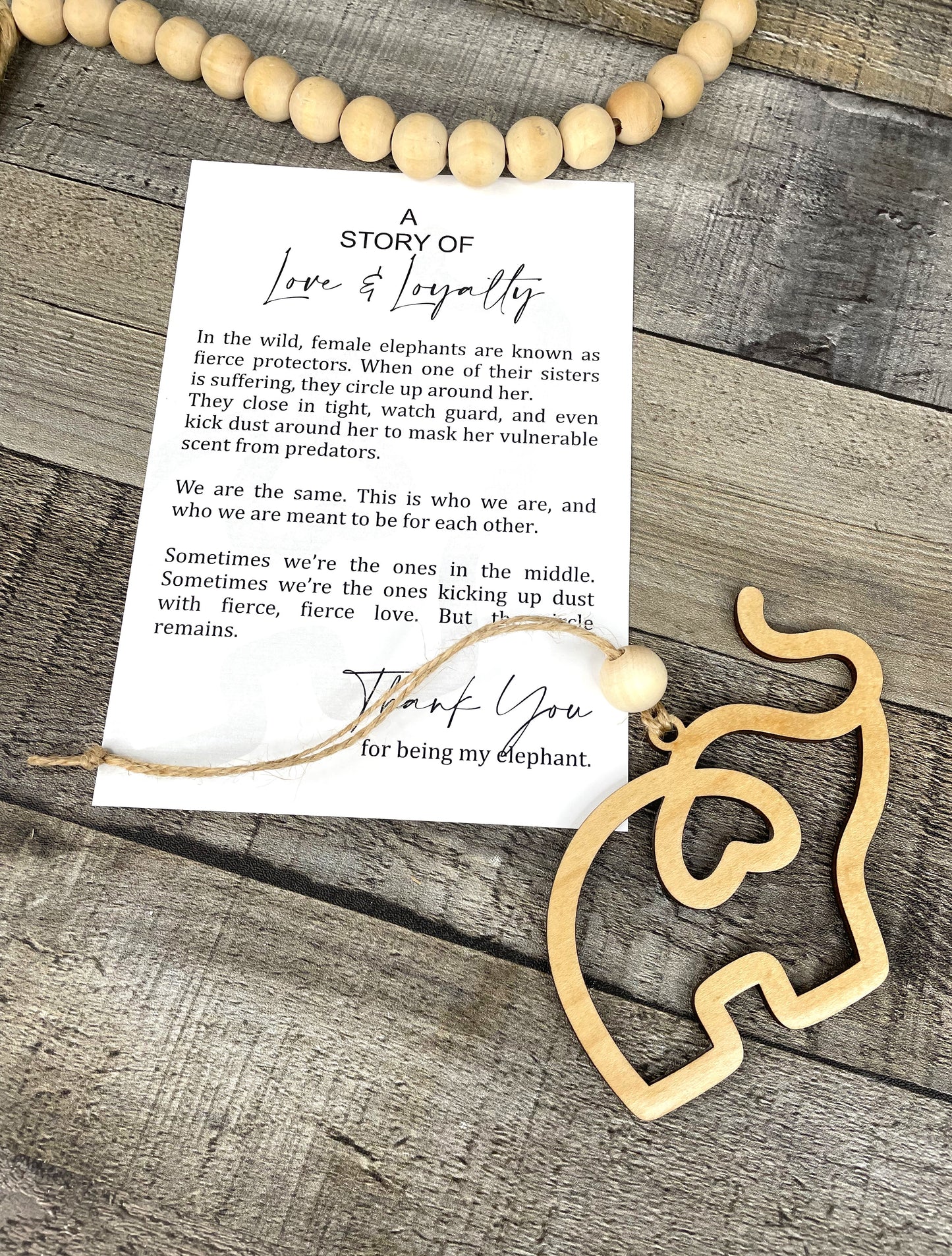 Elephant Story Ornament: A Story Of Love and Loyalty