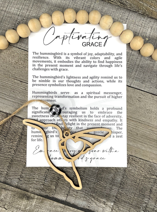 Hummingbird Story Ornament: Captivating Grace
