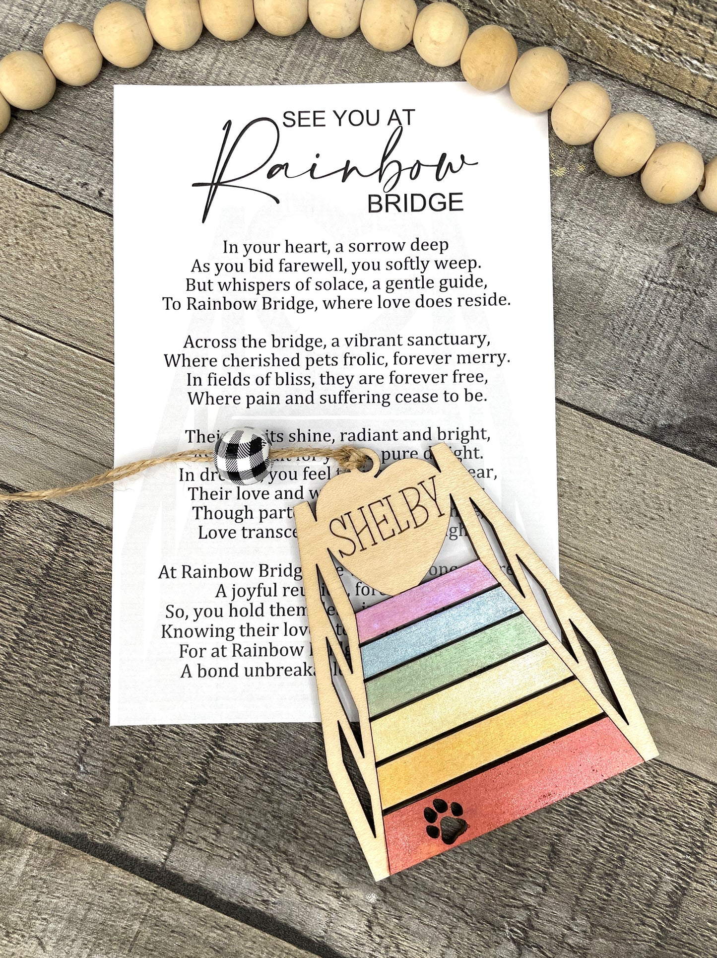 Rainbow Bridge Story Ornament