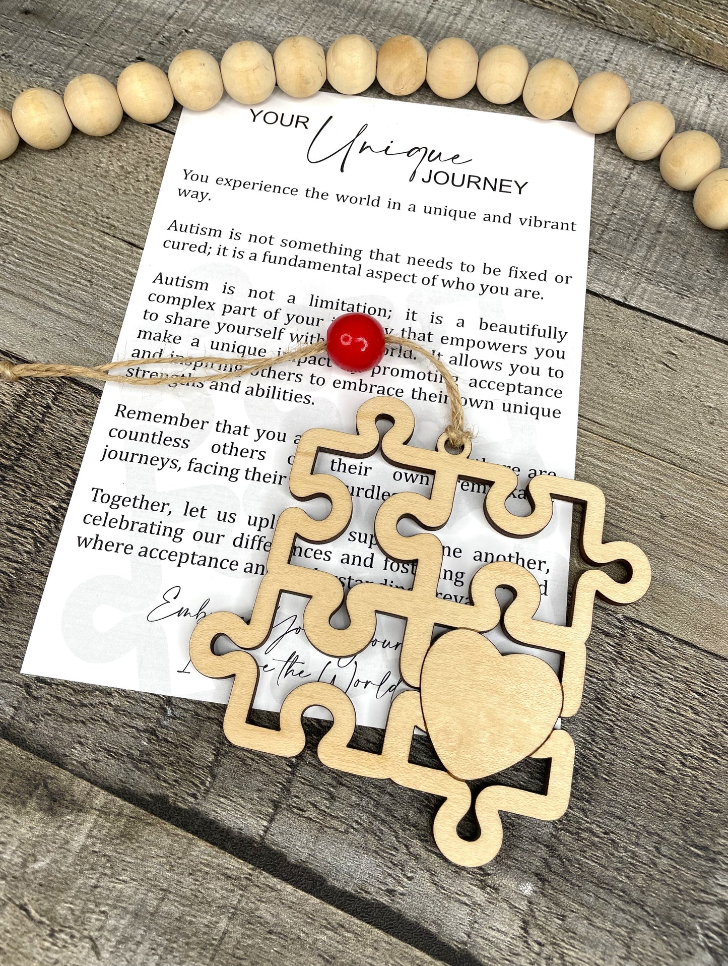 Autism Story Ornament: Your Unique Journey