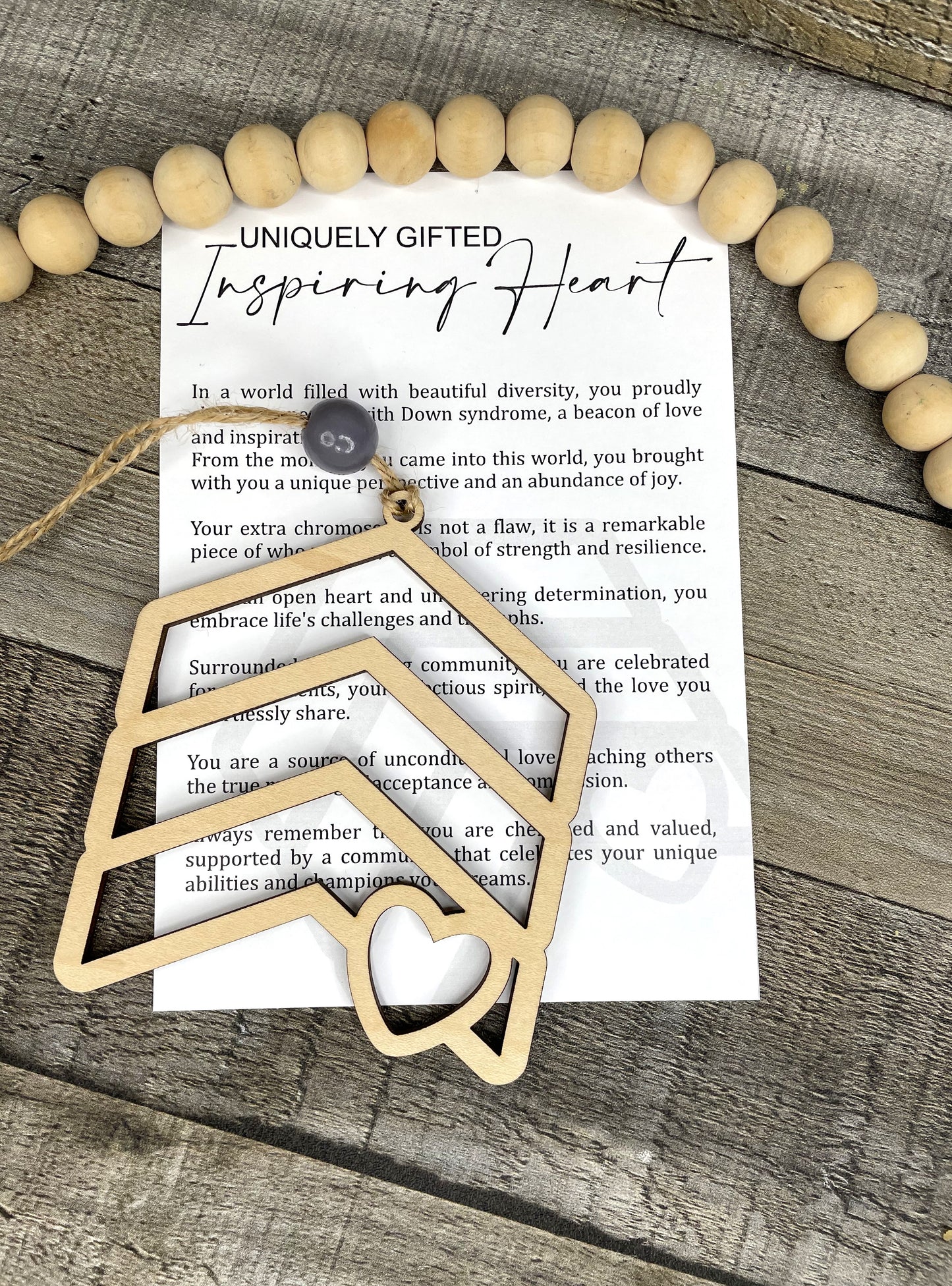 Down Syndrome Awareness Story Ornament: Uniquely Gifted