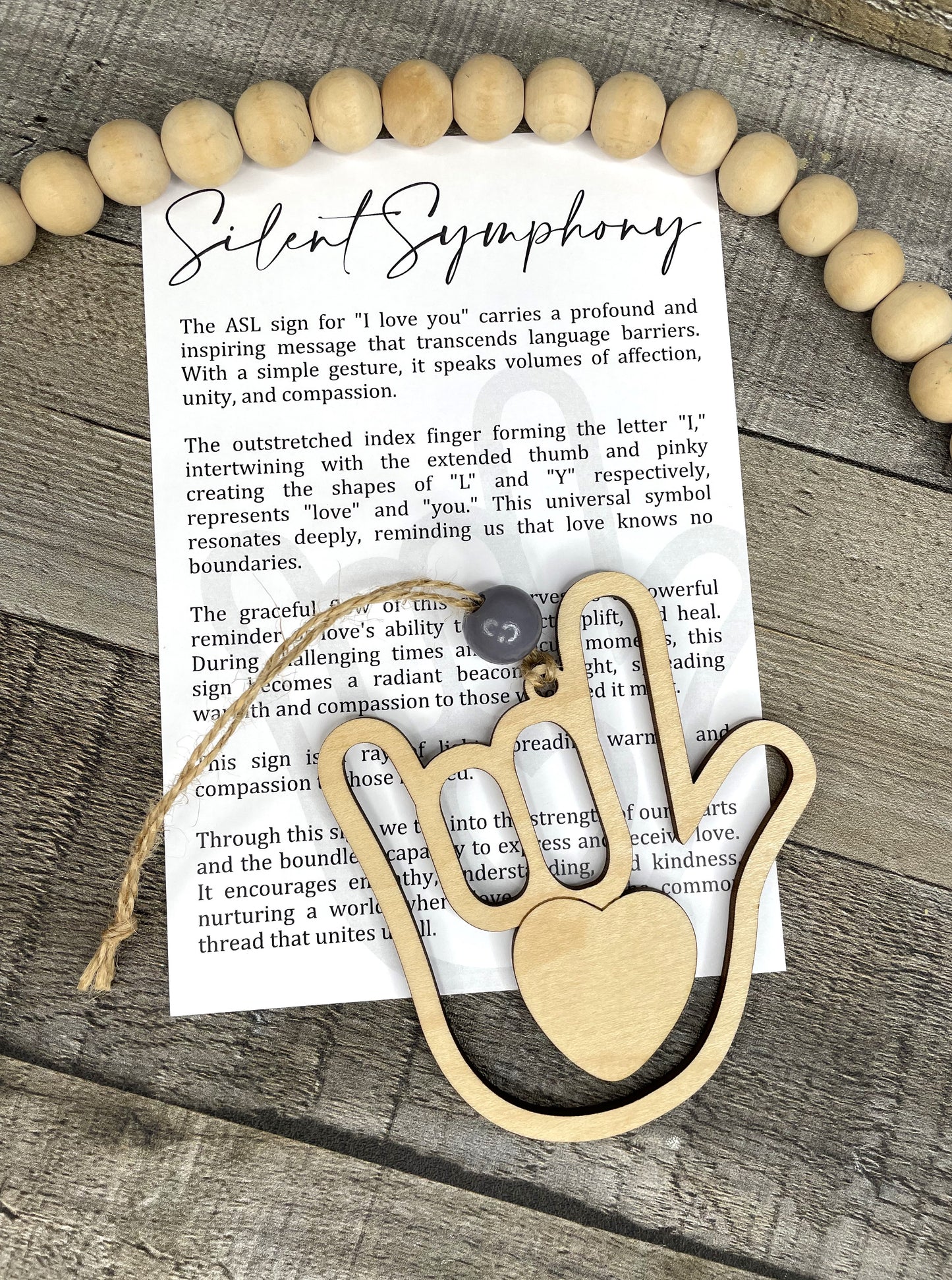 I Love You ASL Story Ornament: Silent Symphony