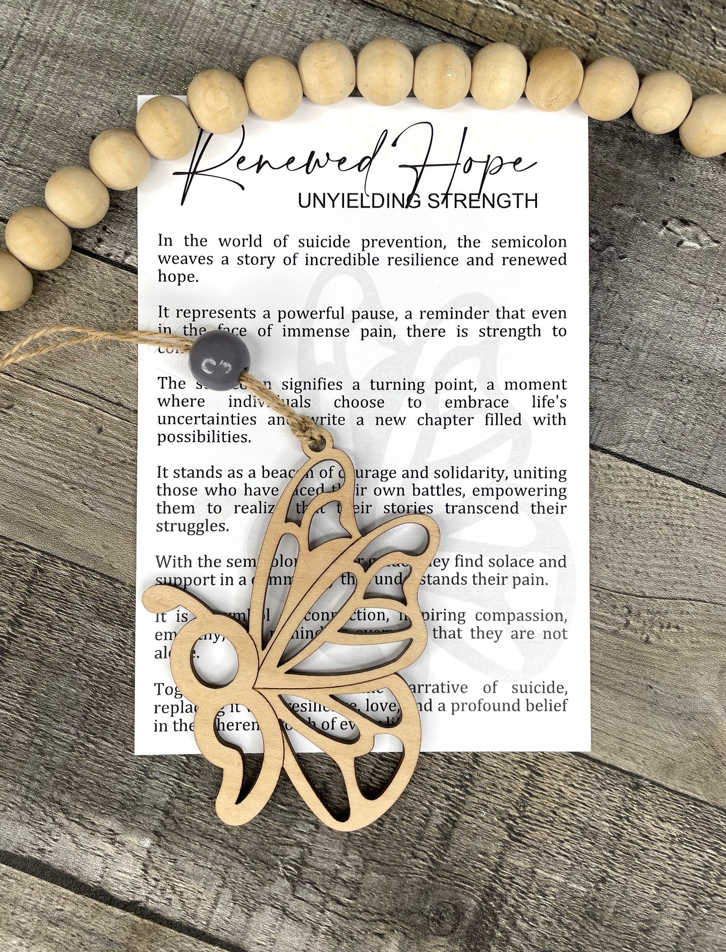 Semicolon Story Ornament: Renewed Hope