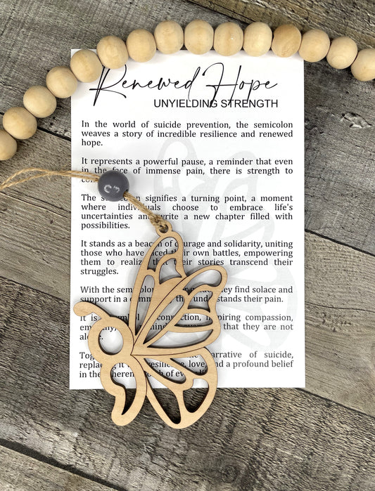 Semicolon Story Ornament: Renewed Hope