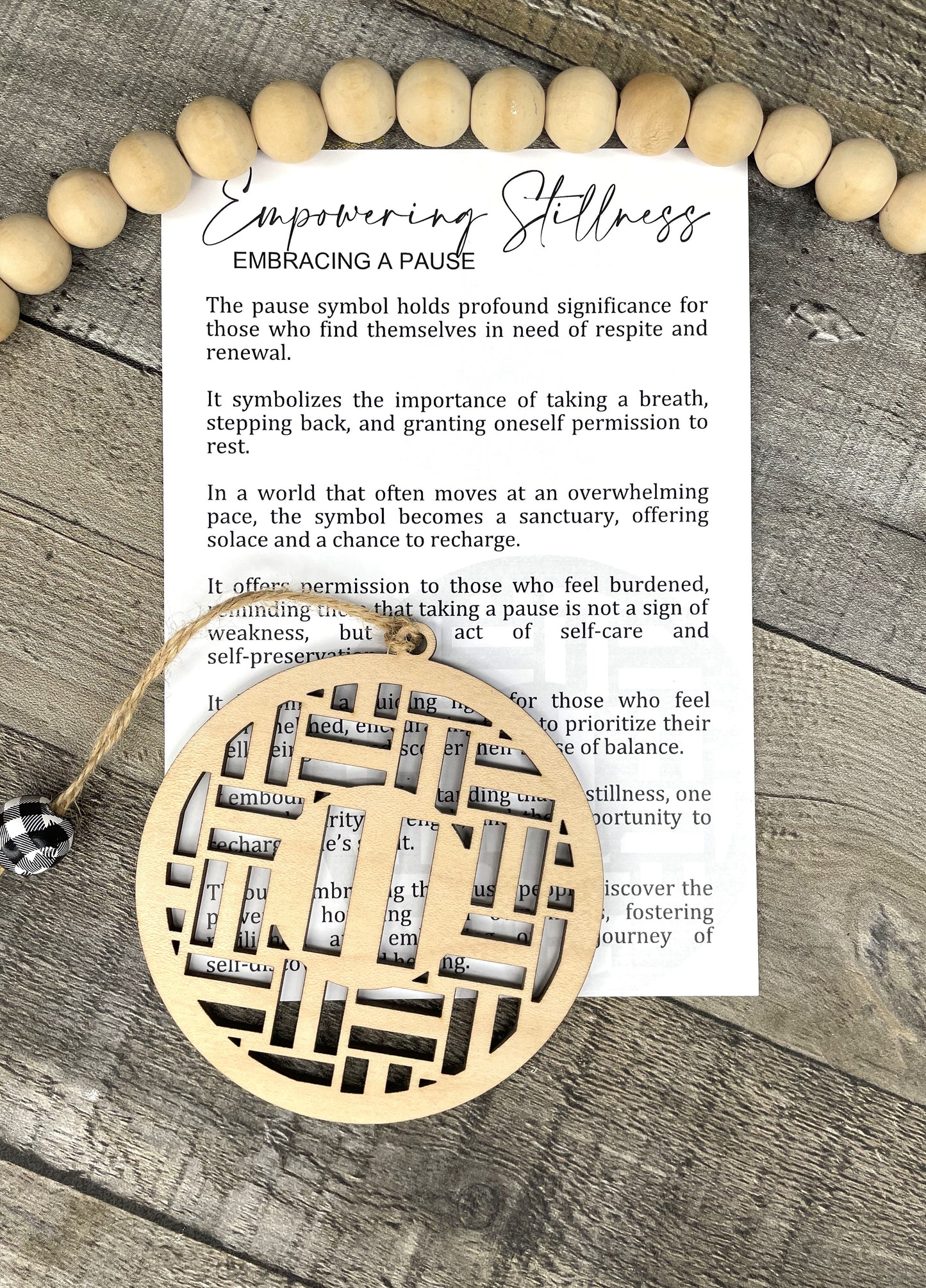 Pause Story Ornament: Empowering Stillness