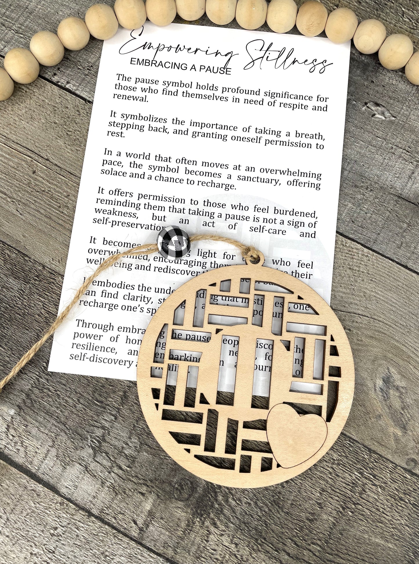 Pause Story Ornament: Empowering Stillness