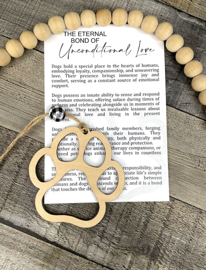 Dog Story Ornament: Unconditional Love