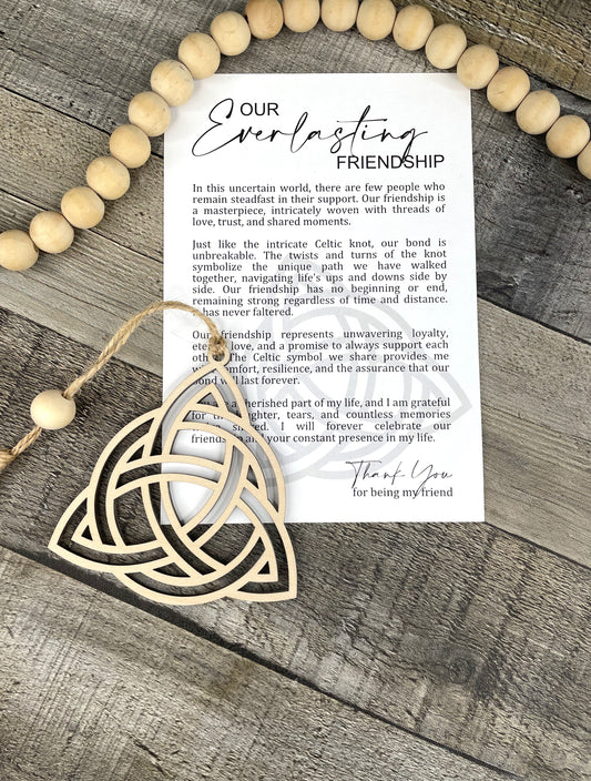 Celtic Knot Story Ornament: Everlasting Friendship