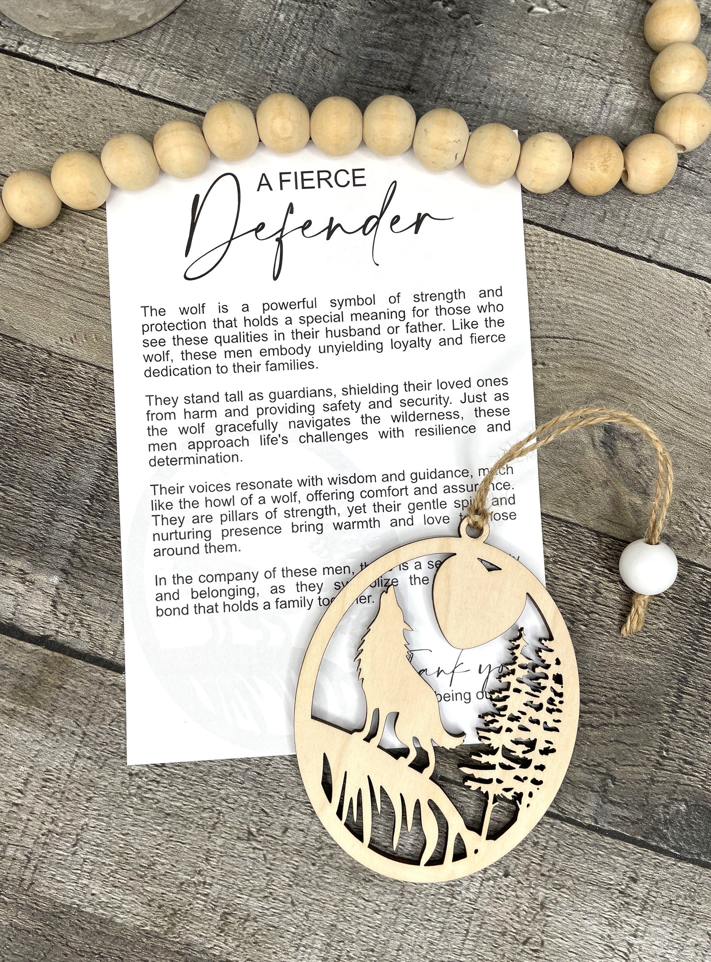 Wolf Story Ornament: A Fierce Defender