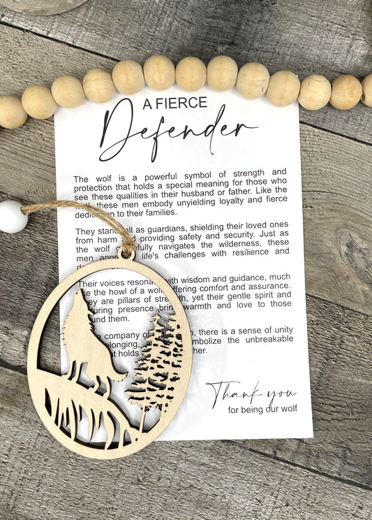 Wolf Story Ornament: A Fierce Defender
