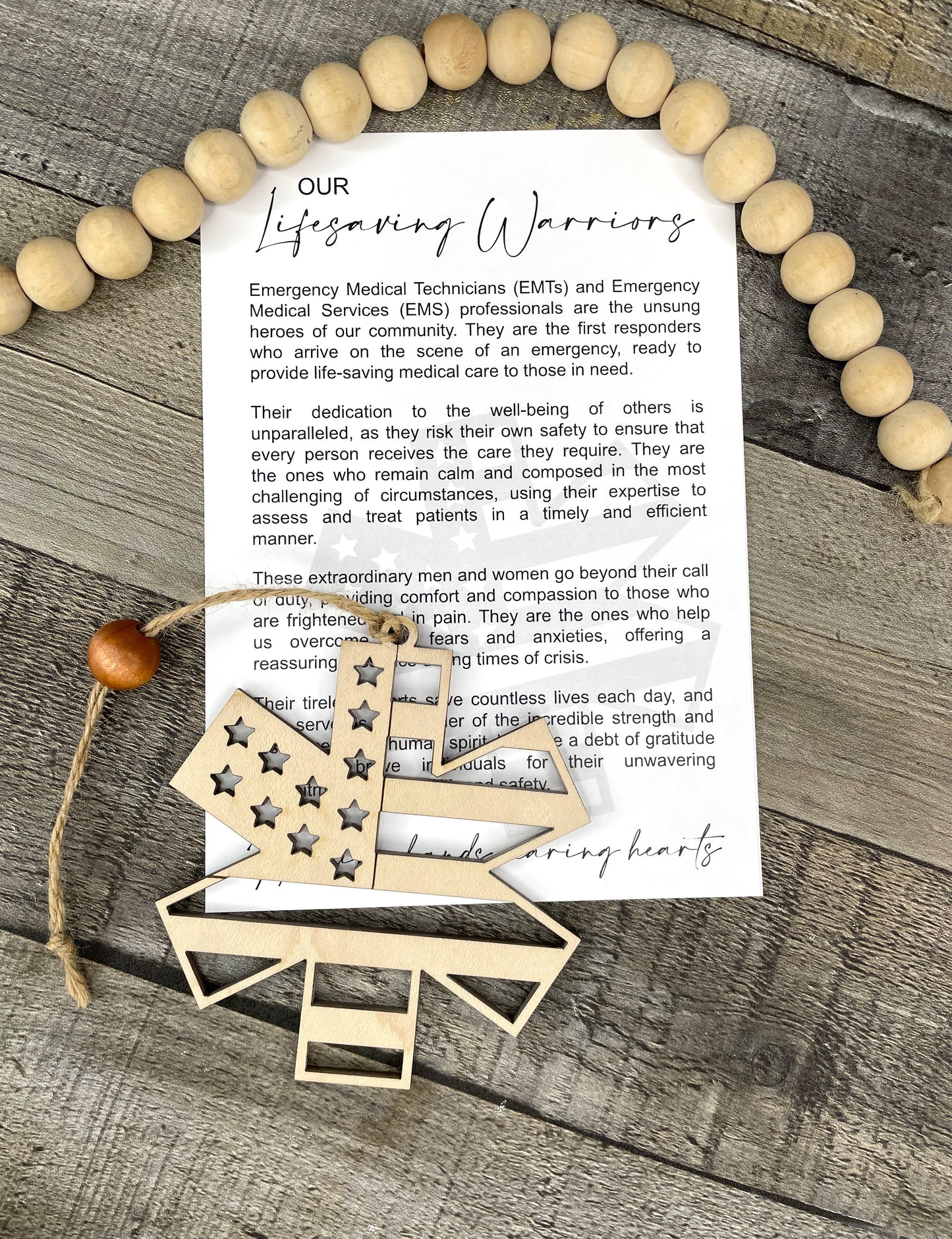 EMT/EMS Story Ornament: Our Lifesaving Warriors