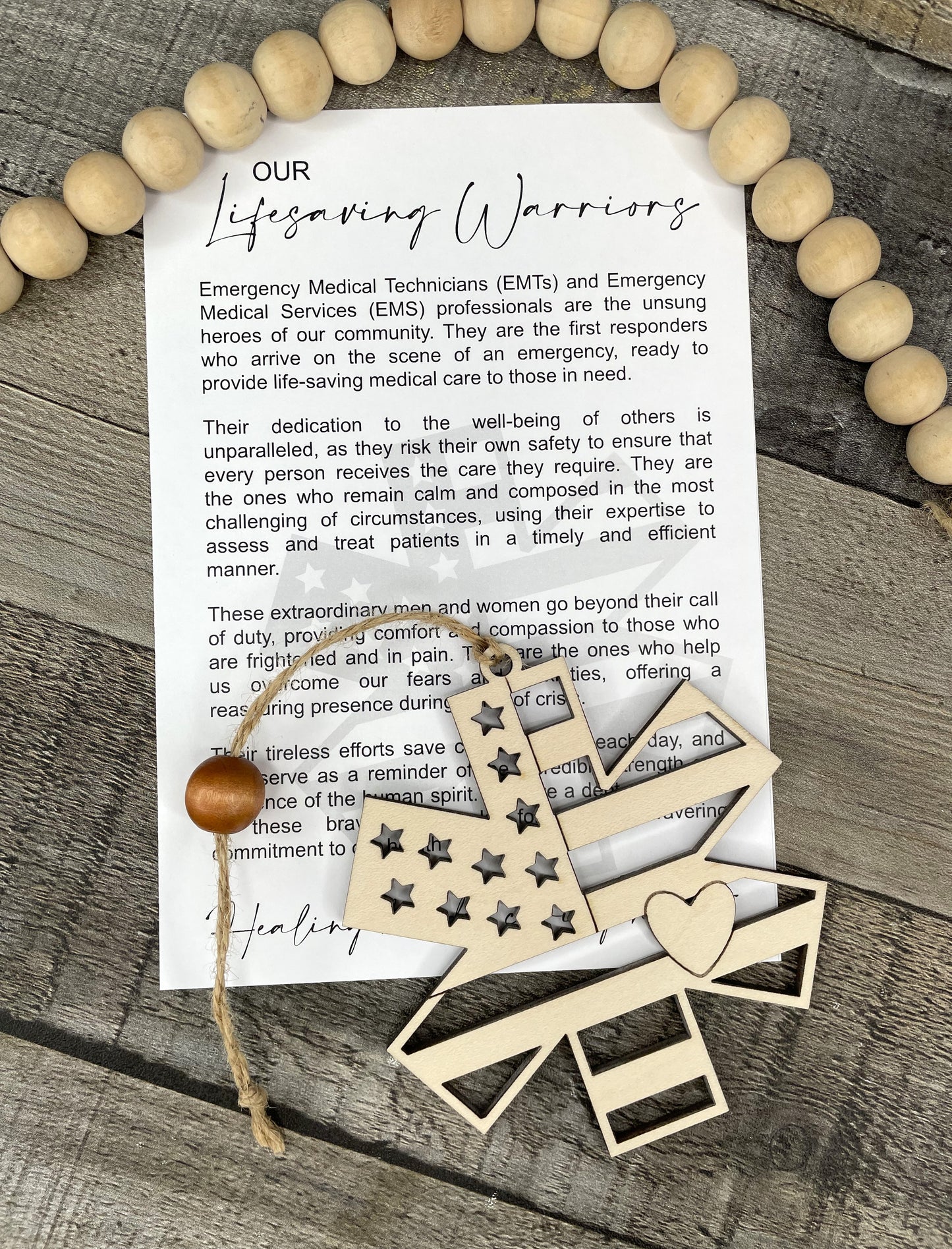 EMT/EMS Story Ornament: Our Lifesaving Warriors