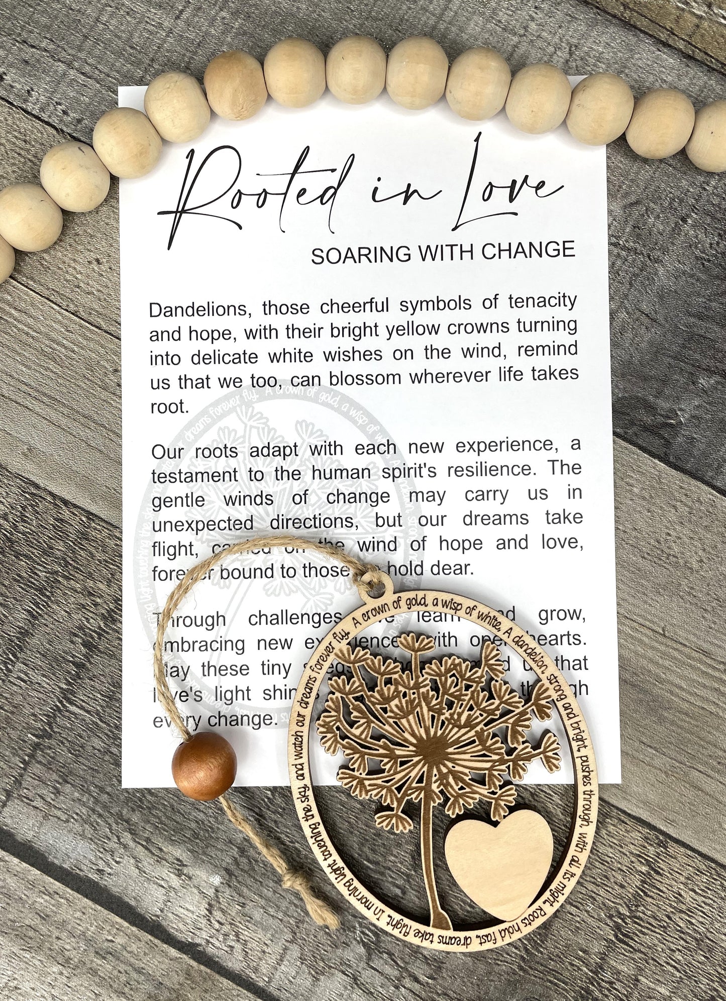 Dandelion Story Ornament: Rooted in Love
