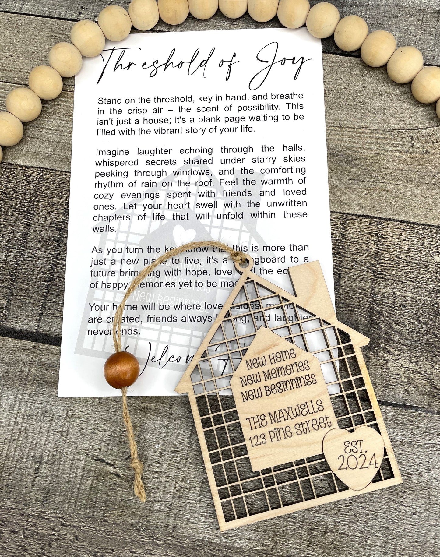 New Home Story Ornament: Threshold of Joy