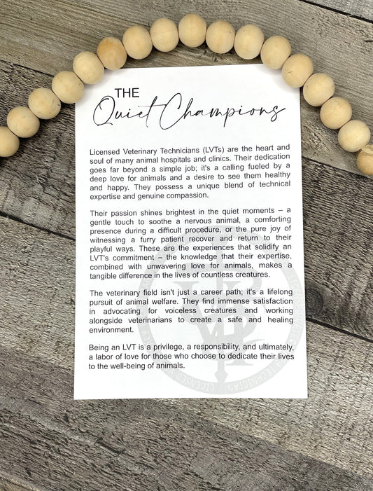 Licensed Vet Tech Story Ornament: The Quiet Champions