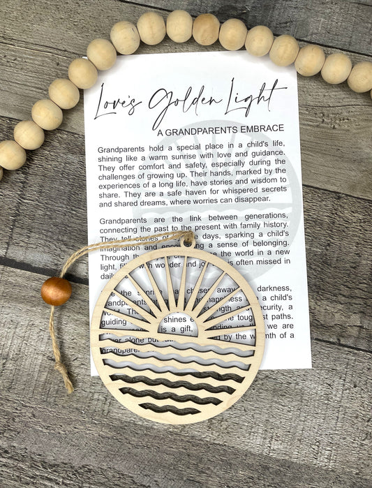 Grandparent Story Ornament: Love's Golden Light