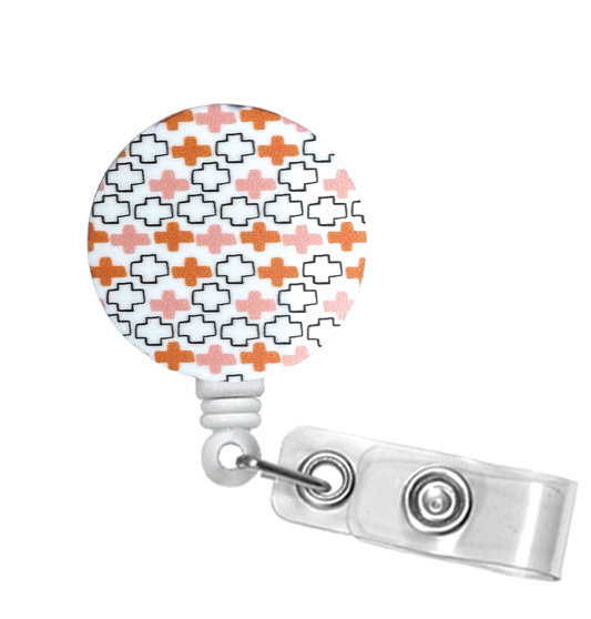 Boho Crosses Badge Reel