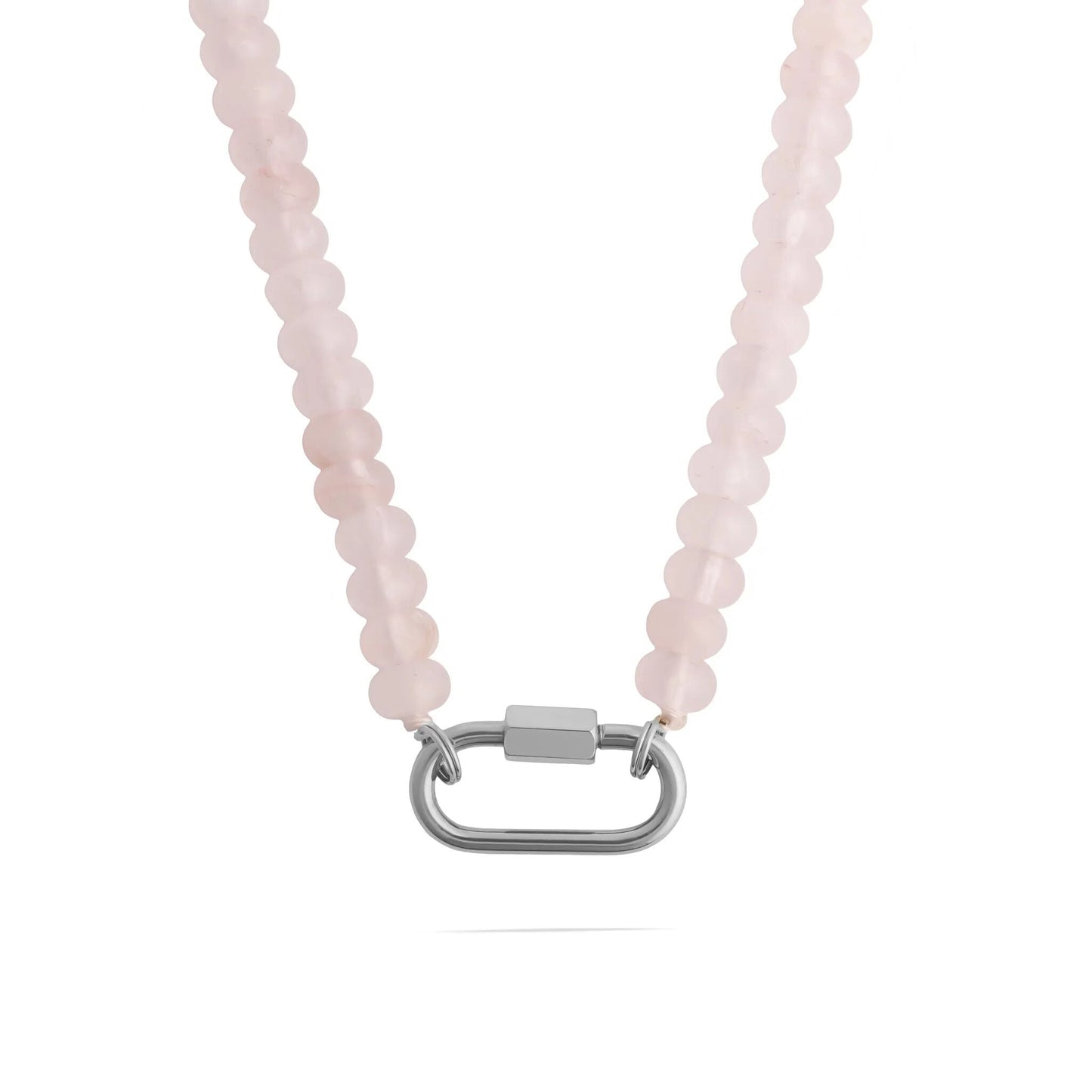 Stone Charm Carabiner Necklace