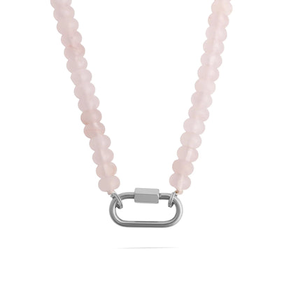 Stone Charm Carabiner Necklace