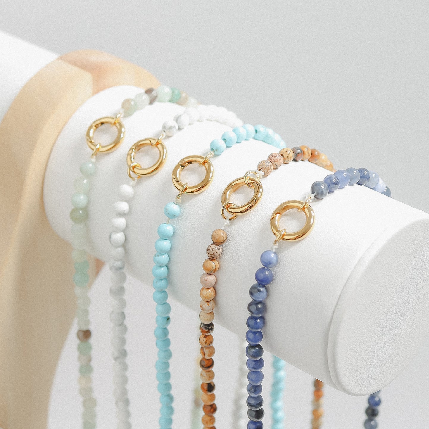 Stone Charm Keeper Necklace