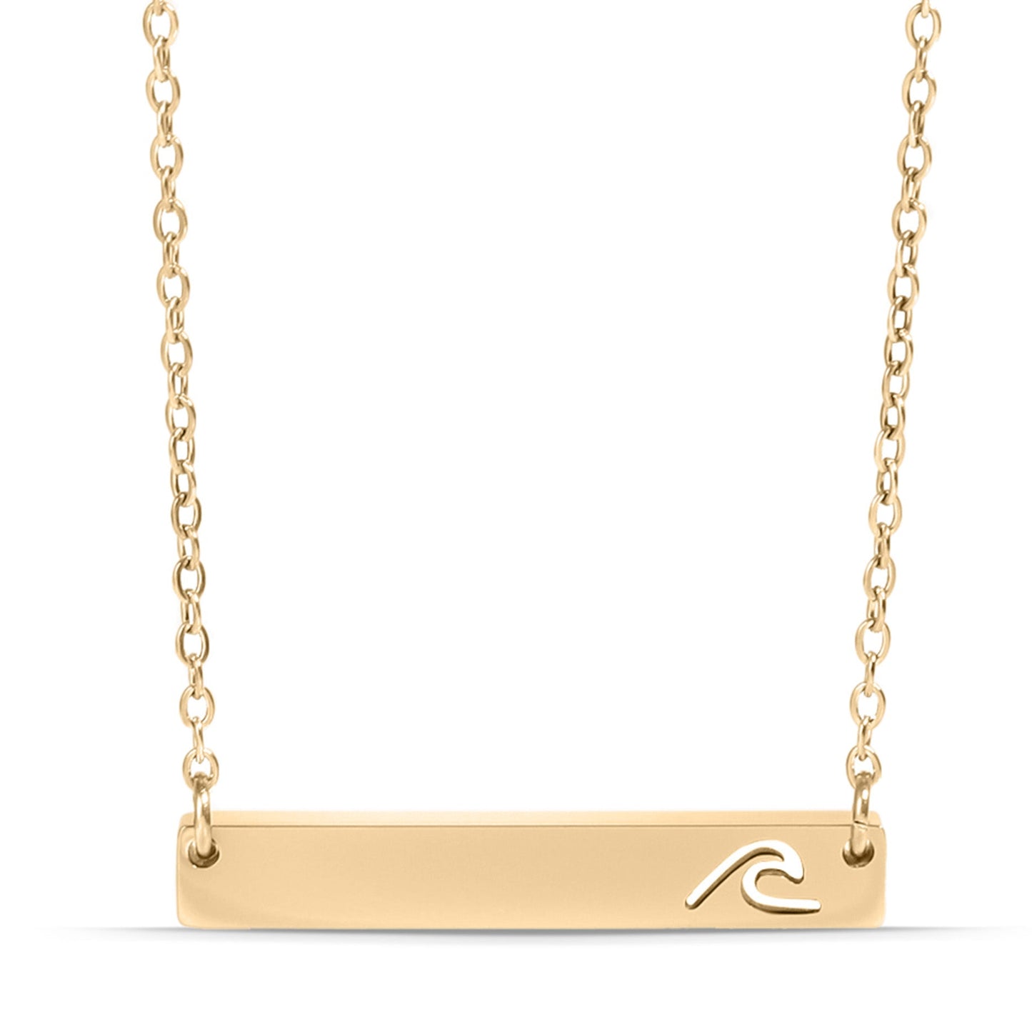 Custom Engraved Wave Necklace