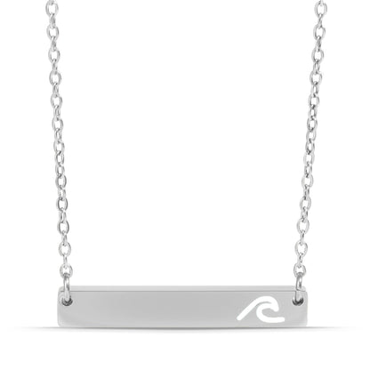Custom Engraved Wave Necklace