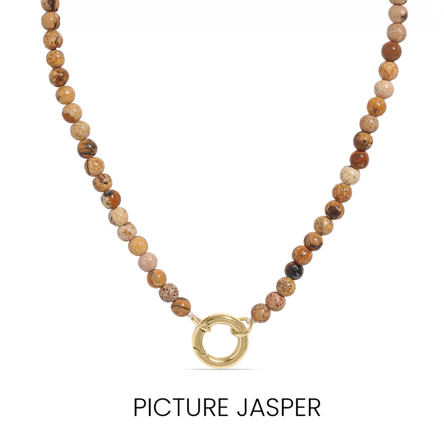 Stone Charm Keeper Necklace