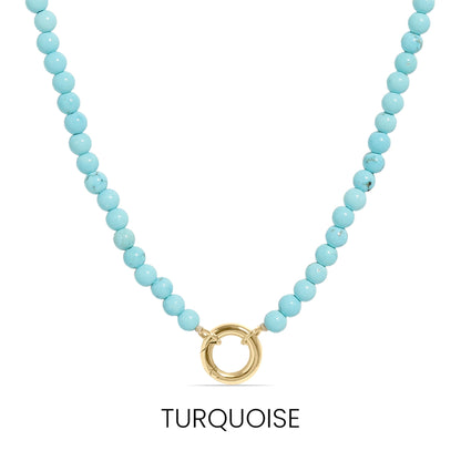 Stone Charm Keeper Necklace