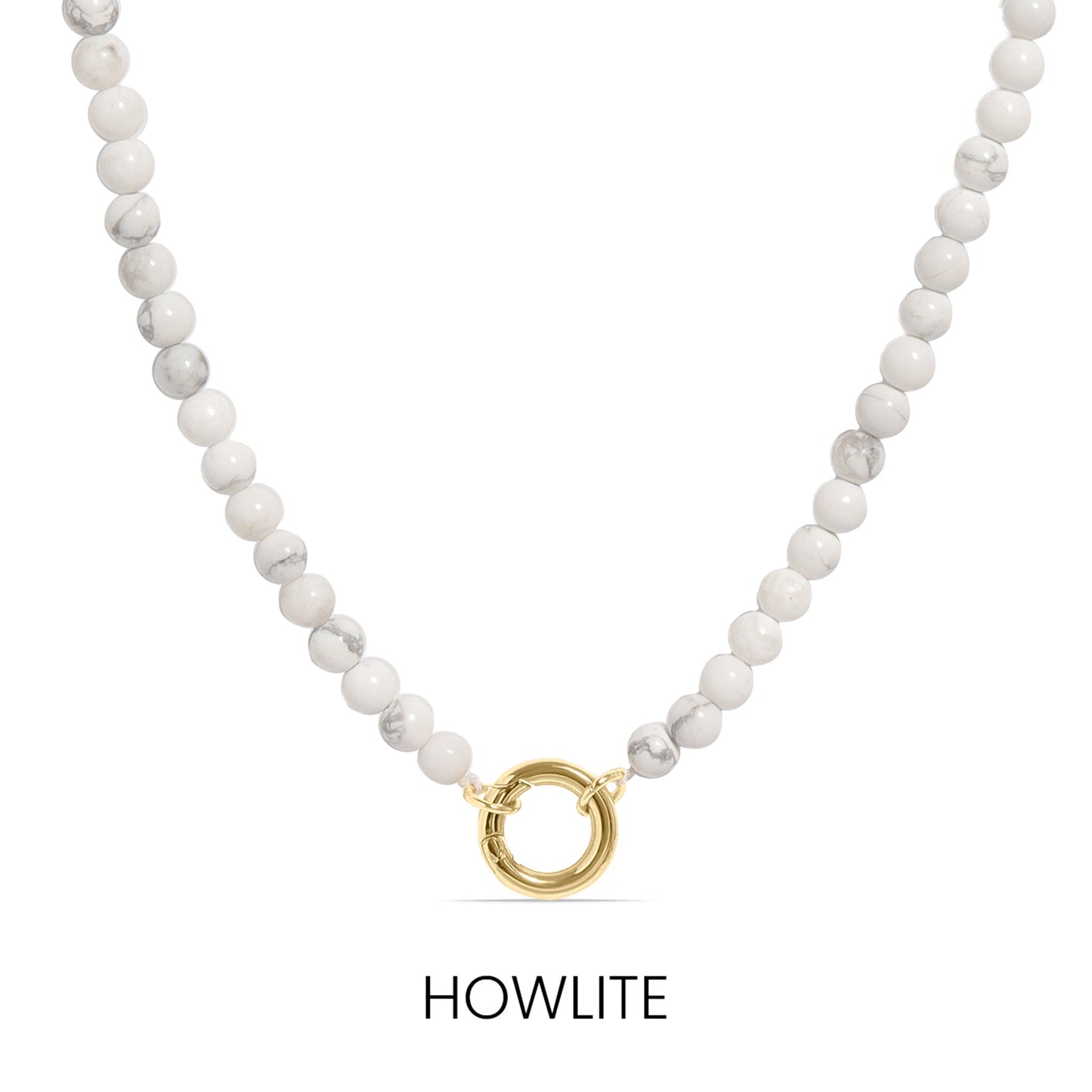 Stone Charm Keeper Necklace